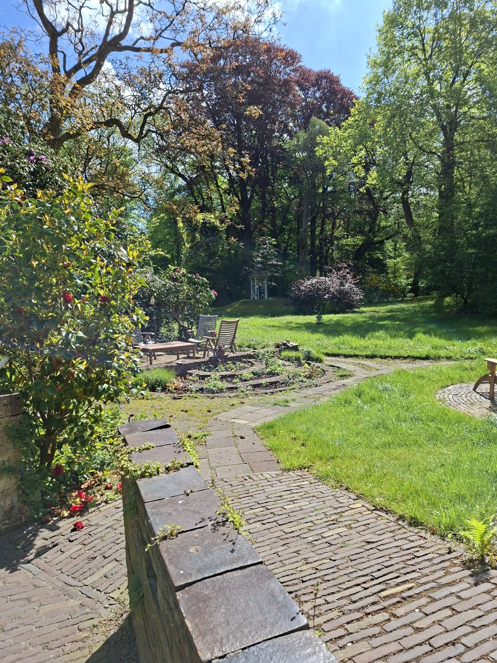 Zicht op tuin Overcingel